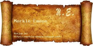 Merkle Emese névjegykártya